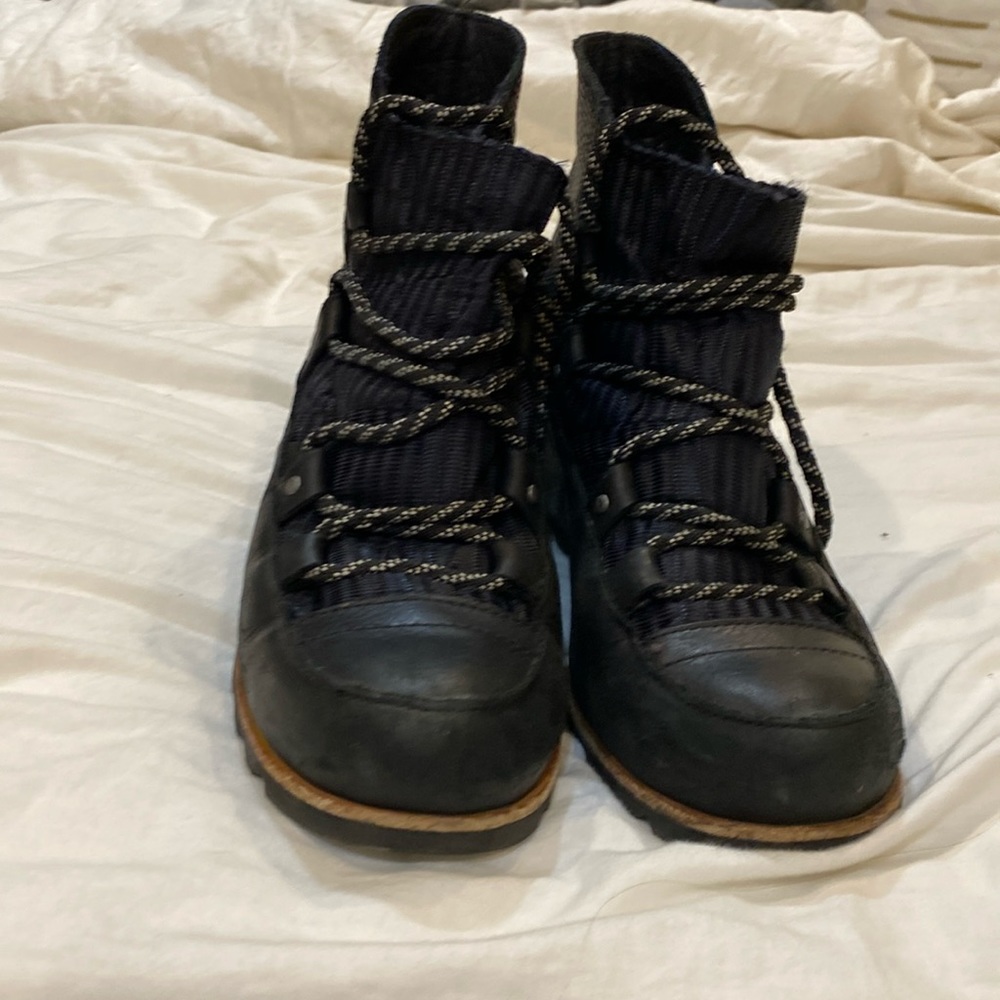 Sorel wedge hiking boots.